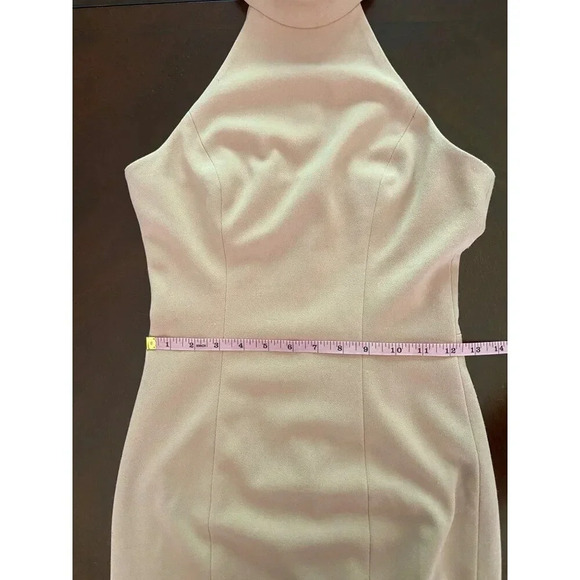 Dress the Population NWT Eden High Neck Halter Bodycon Midi Dress in Blush Pink - Picture 8 of 13